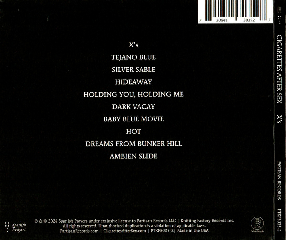 Cigarettes After Sex / X's (CD)