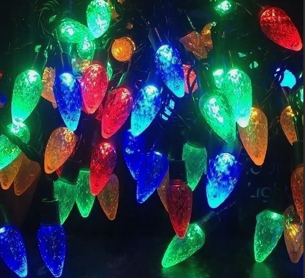 Гирлянда уличная "Шишки" LED 100L/10м разноцветная