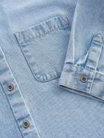 Рубашка джинсовая и легинсы-клеш в комплекте для девочки Next B21-979, Синий, Коричневый, Черный