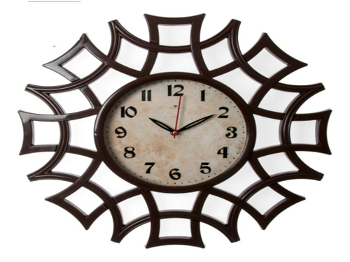 Часы 21 Bek настенные  4945-101 круг ажурный d=48,5см, корпус коричневый "Патина"