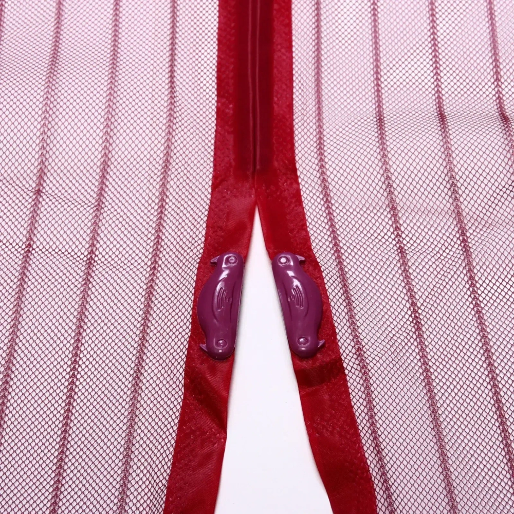 Антимоскитная сетка дверная на магнитах 100*210см «Элис» бордовая ДоброСад