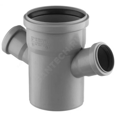 Крестовина PP-H 1-плоскостная серая HT HTDA Дн 110х50х50х67гр б/нап в/к Ostendorf 115910