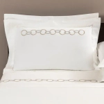 Постельное белье Frette Links Embroidery Savage Beige/Rock (240 x 220 см)