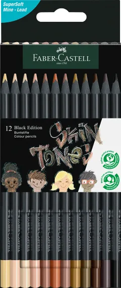 Rəngli karandaş \ Цветные карандаши  Faber-Castell Black Edition Skin Tone Colored Pencils: 10