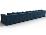 Диван П-образный Лига-052 НПБ МегаЛонг, BRUT 11 ВЕЛЮР синий