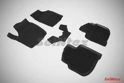 Резиновые коврики с высоким бортом для Skoda Rapid 2012-2020, Seintex.85626