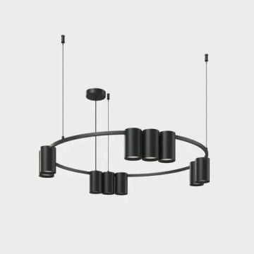 Подвесной светильник 10*GU10 DK4065-BK матовый чёрный Orbit Denkirs