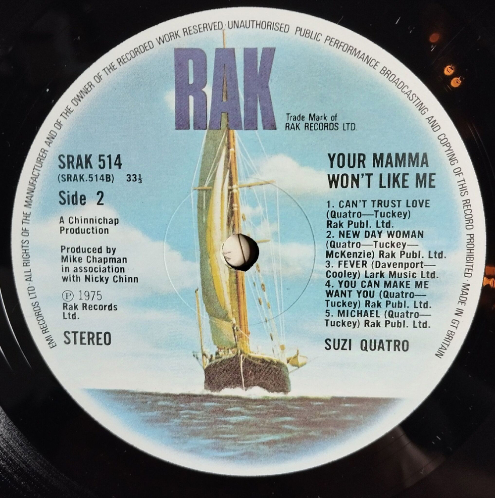 Винтажная виниловая пластинка LP Suzi Quatro Your Mamma Wont Like Me (UK 1975)