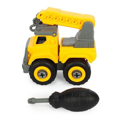 Машинка-конструктор Abtoys Cпецтехника "Городские службы" Подъемный кран с отверткой