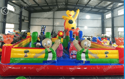 Коммерческий надувной батут "Озорные свинки"