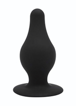 Черный анальный стимулятор DUAL DENSITY PLEASURE PLUG L - 10,2 см. (Цвет: черный)