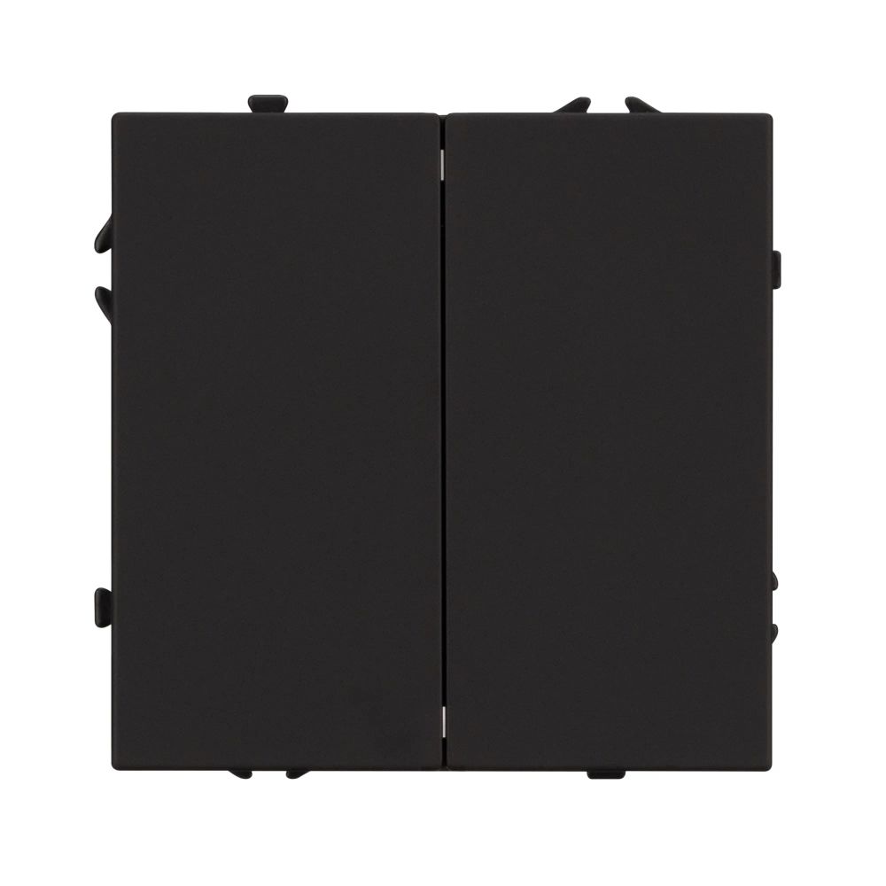 Механизм выключателя двухклавишный непроходной SWT-NOBE-MK02-SFPL-BK (230V, 10A) (Arlight, Черный оникс) 054252