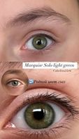 Оттеночные полупрозрачные  линзы для Светлых глаз Marquise solo light green  для дальнозоркости и близорукости/ Линзы в стиле Ultraflex - 2 линзы