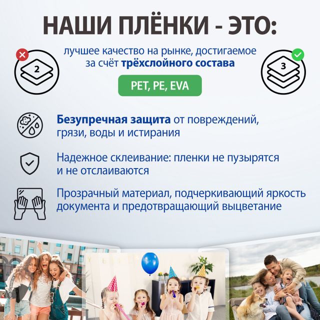 Пленки-заготовки для ламинирования ОПТ