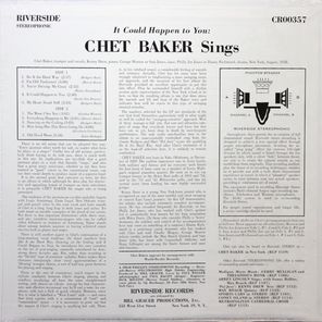Chet Baker / (Chet Baker Sings) It Could Happen To You (LP)