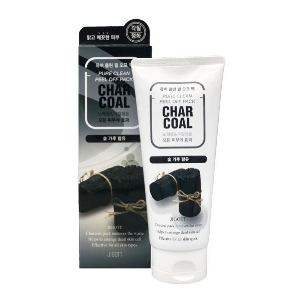 JIGOTT Char Coal Pure Clean Peel Off Pack Очищающая угольная маска-пленка