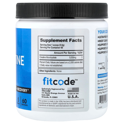 fitcode, Креатин, без добавок, 300 г (10,6 унции)