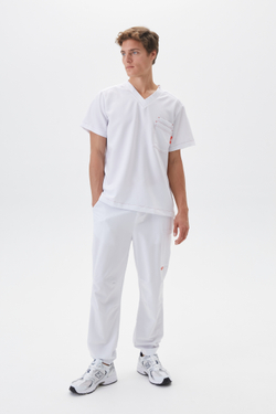 Топ медицинский мужской Гекай, белый