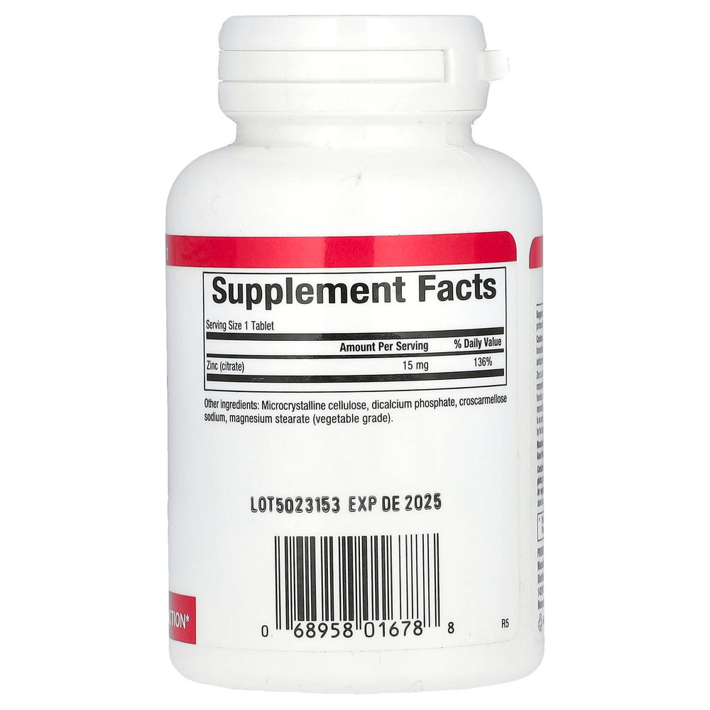 Natural Factors, цитрат цинка, 15 мг, 90 таблеток