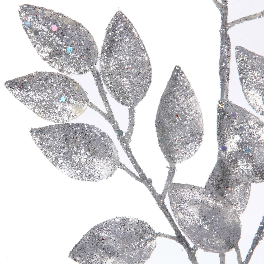 Ветка декоративная «Волшебные листья» 50 см, Серебро