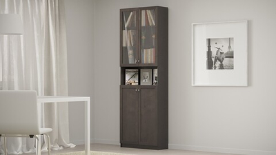 Шкаф книжный Билли 333 Венге Цаво 3354 80*30*237 см, Черный   Фиеста