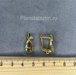 Швензы люкс (Корея) пара петля с цирконом 0482