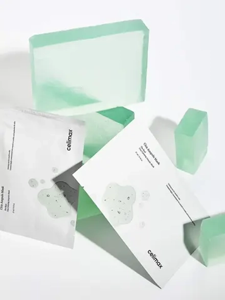 Celimax Успокаивающая ампульная тканевая маска на основе центеллы The Real Cica Calming Ampoule Mask 27 мл х 5 шт