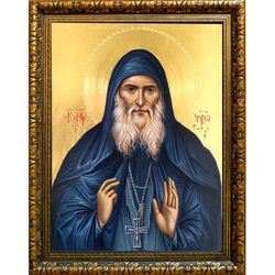 Гавриил Ургебадзе архимандрит, преподобноисповедник, Христа ради юродивый. Икона на холсте.