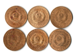 Набор из 6 монет 1 копейка 1926, 29, 30, 33,34, 35 гг. Ранний СССР