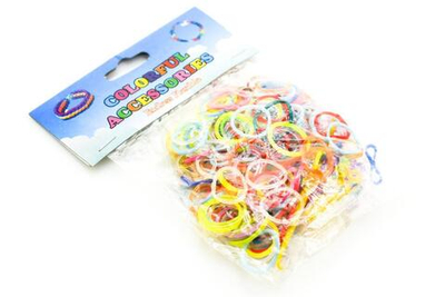 Набор резин. д/плетения, +крючок, 12см, пакет P674