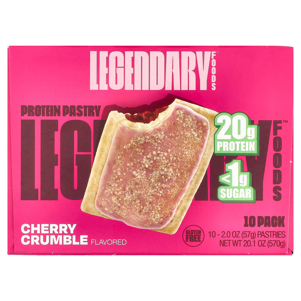 Legendary Foods, Protein Pastry, вишневая крошка, 10 пакетиков по 57 г (2 унции)
