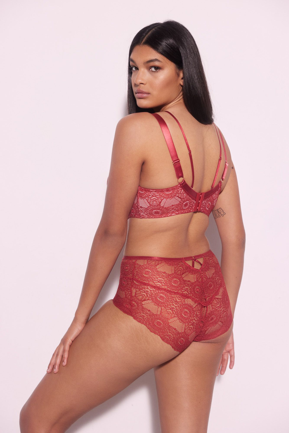 Бюстгальтер Bohemian Vibe с шитыми чашечками +size на косточках (Размер: 75I) (Цвет: терракотовый)