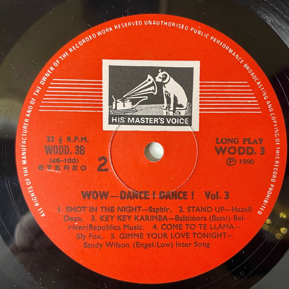 Винтажная виниловая пластинка LP Сборник Wow Dance Vol. 3 (Индия 1990) (Pet Shop Boys, Sandy Wilson)