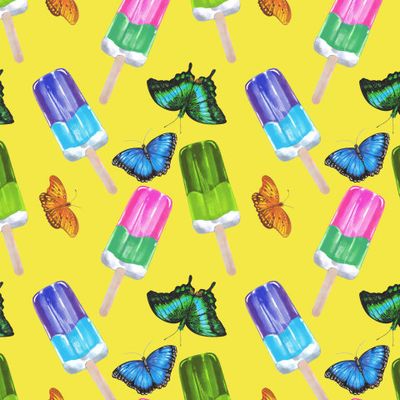 Лето, эскимо, бабочки)