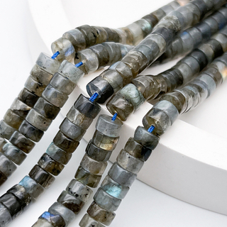 Лабрадор бусины, рондель, размер около 6*3,5 мм, цена за 26-27 шт (1/4 нити)