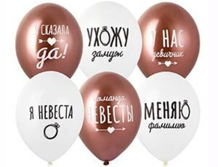 Шар с рисунком 14" Девичник стильный