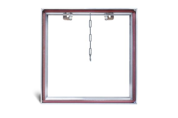 Люк под плитку нажимной Вектор 300х500 мм (ШxВ, 30х50 см) со съемной дверцей и уплотнителем, алюминиевый