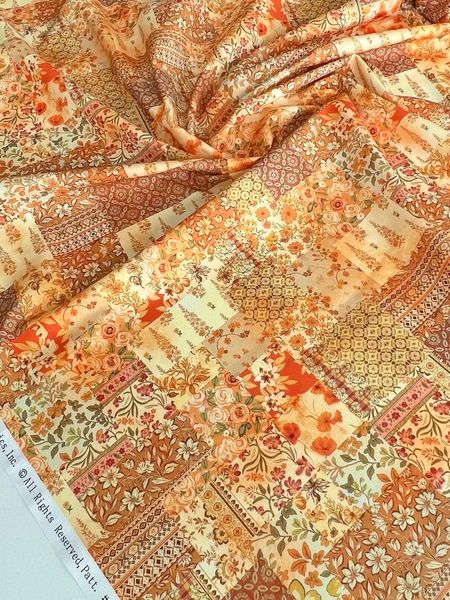 ОСЕННИЙ БУКЕТ В ПЭЧВОРК СТИЛЕ - 100% хлопок 4