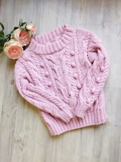 Женский свитер "Виноград" со спущенными плечами