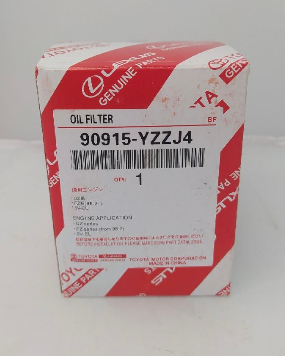 Фильтр масляный 90915YZZJ4 для TOYOTA Camry, Corolla, Avensis