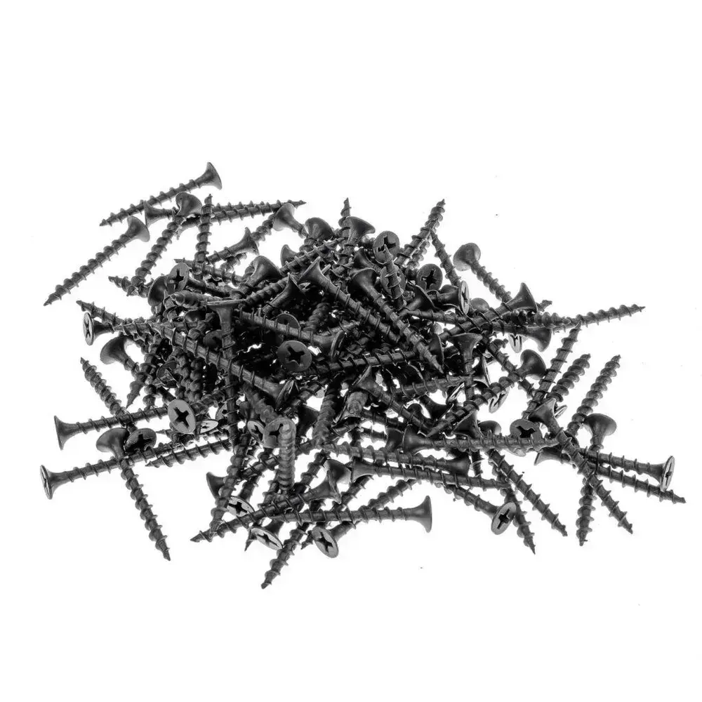 Саморезы чёрные по дереву в кейсе (775 шт.)