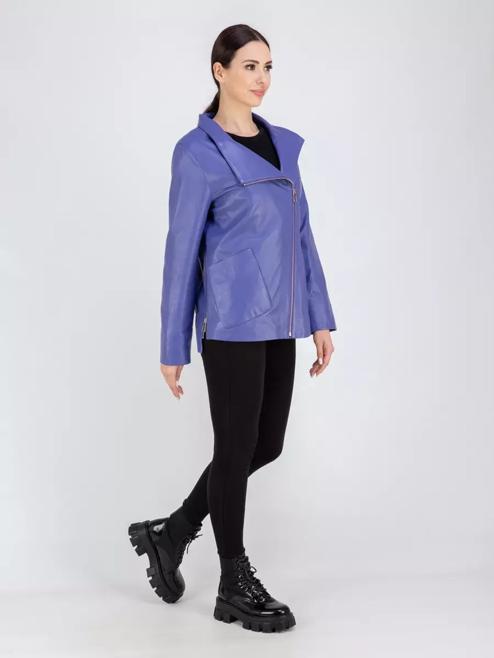 Кожаная куртка демисезонная косуха