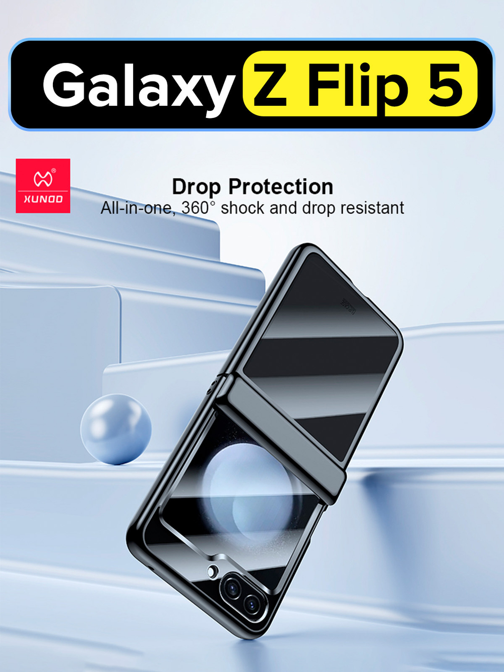 Чехол на Samsung Galaxy Z Flip 5, защита переплета XUNDD