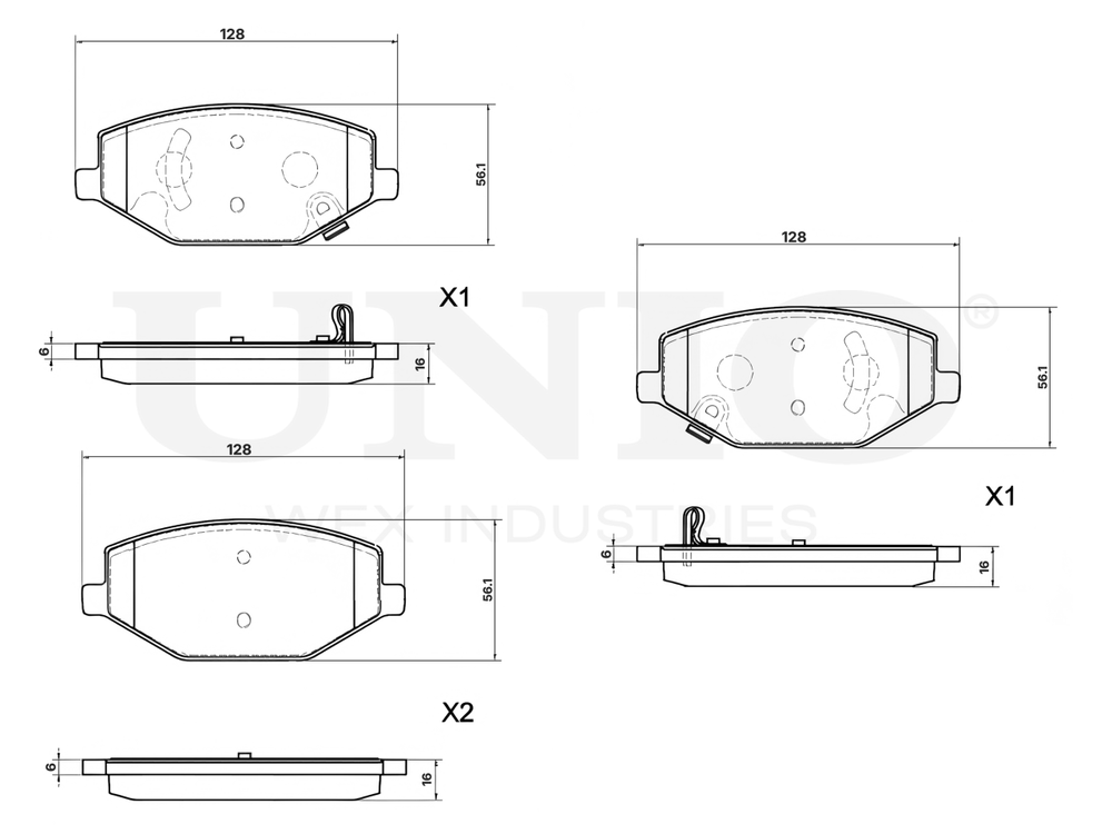 Колодки тормозные диск. передние UNIO BRP-20095