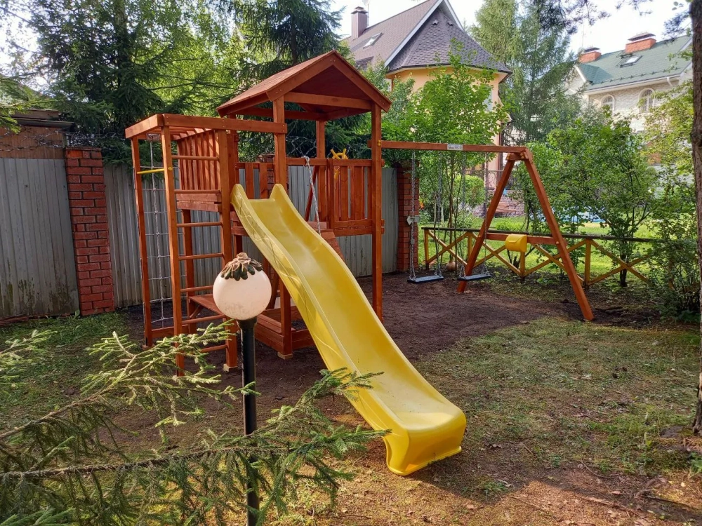 Детский игровой комплекс Савушка "Мастер" - 3 (с окраской) горка 3м