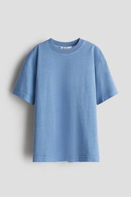 H&M Футболка из хлопка с принтом, синий