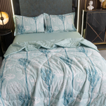 Комплект постельного белья Сатин с Одеялом 100% хлопок на резинке OBR137