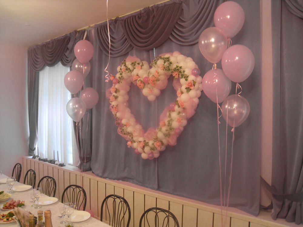 Свадебное оформление воздушными шарами