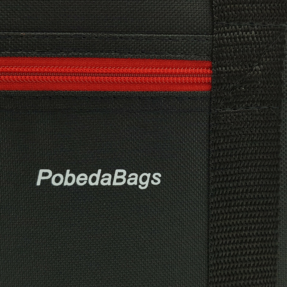 Сумка дорожная для ручной клади Pobedabags Стандарт красный кант 36 x 30 x 27
