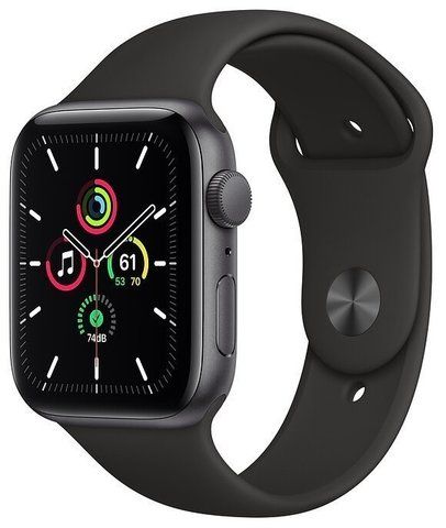Часы Apple Watch SE GPS 40mm Aluminum Case with Sport Band, серый космос/тёмная ночь 2021 (MKQ13RU/A)